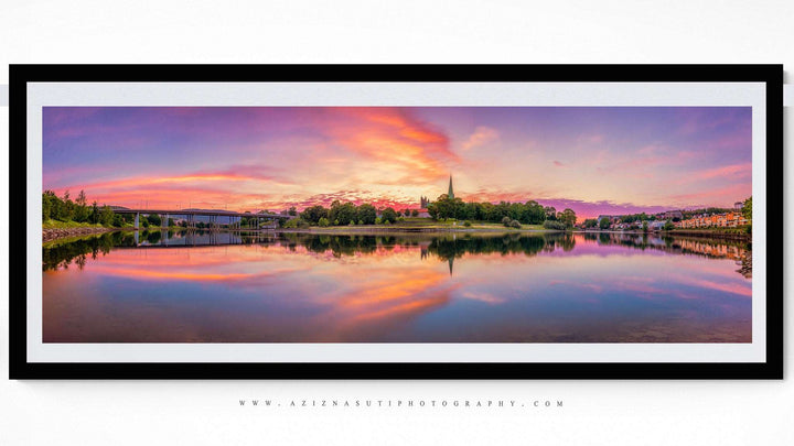 Amazing Panorama over Nidelva, Nidarosdomen and Elgeseter bru