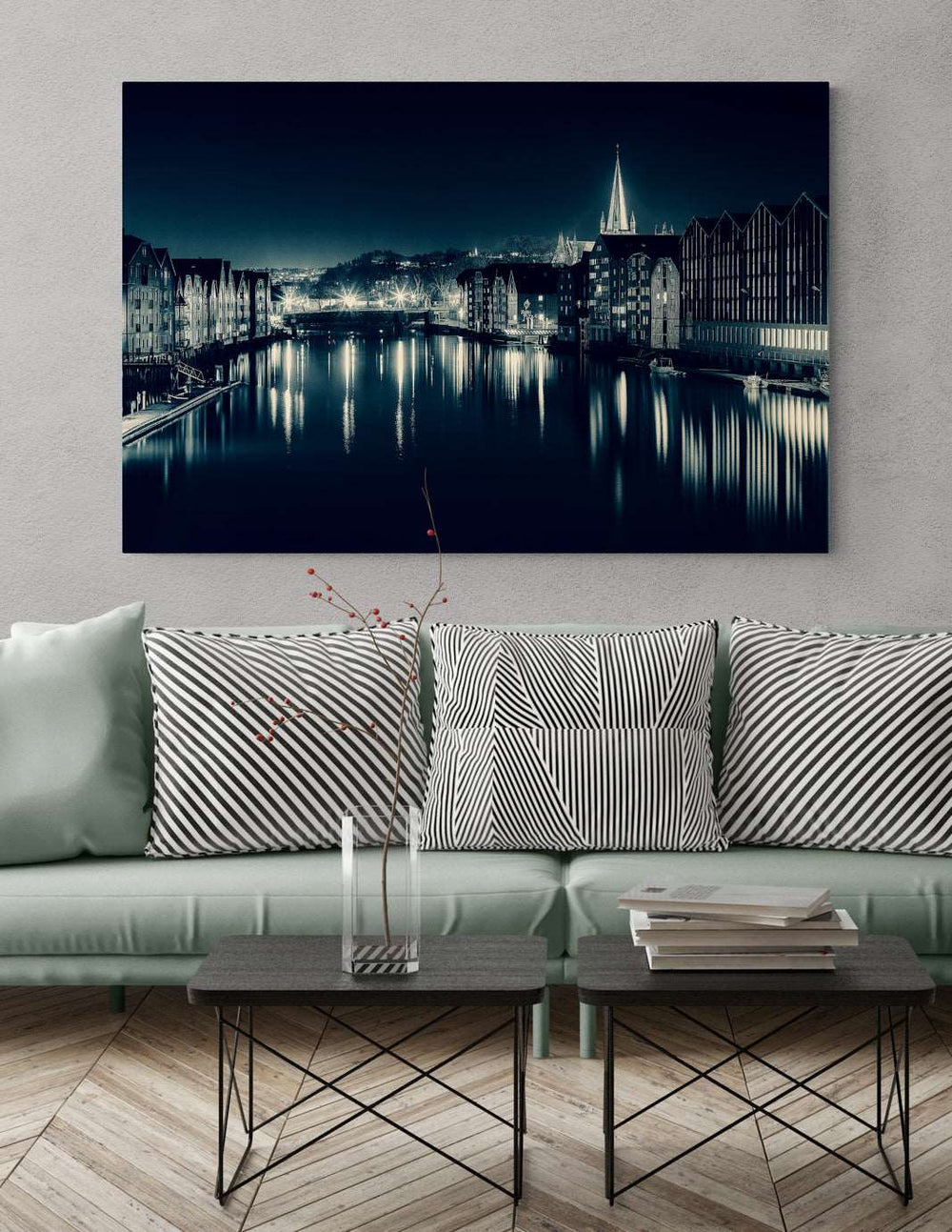 Beautiful Trondheim In Blue Mood (4 sizes on Gallery print) - AZIZ NASUTI ART GALLERY