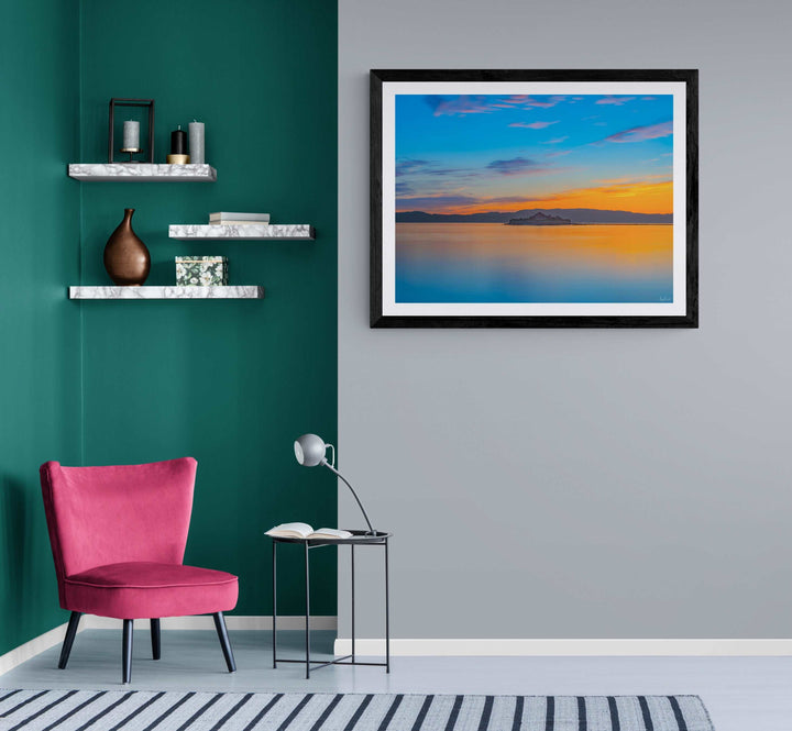Munkholmen and beautiful colors Framed Print - AZIZ NASUTI ART GALLERY