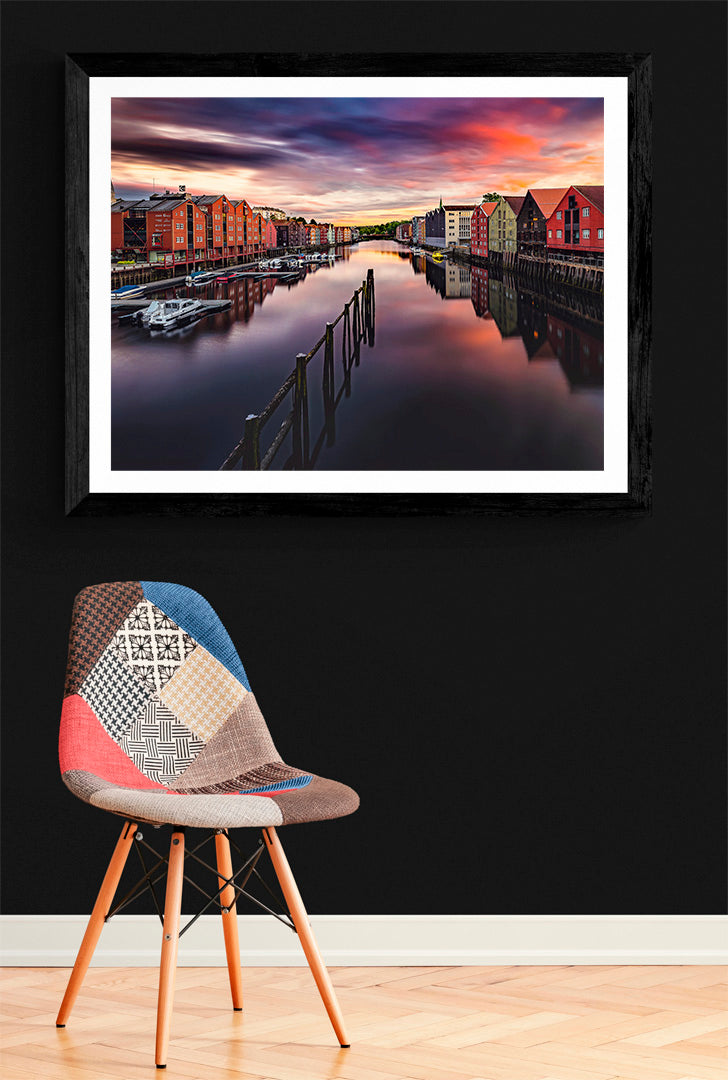 Trondheim from Bakke bru in August  (Limited Edition)