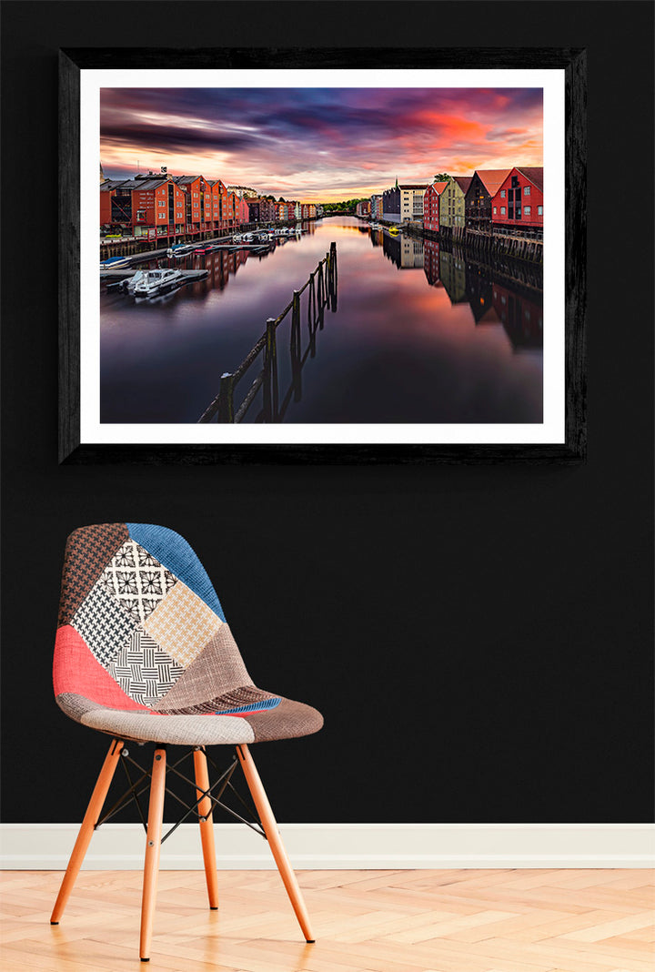 Trondheim from Bakke bru in August  (Limited Edition)