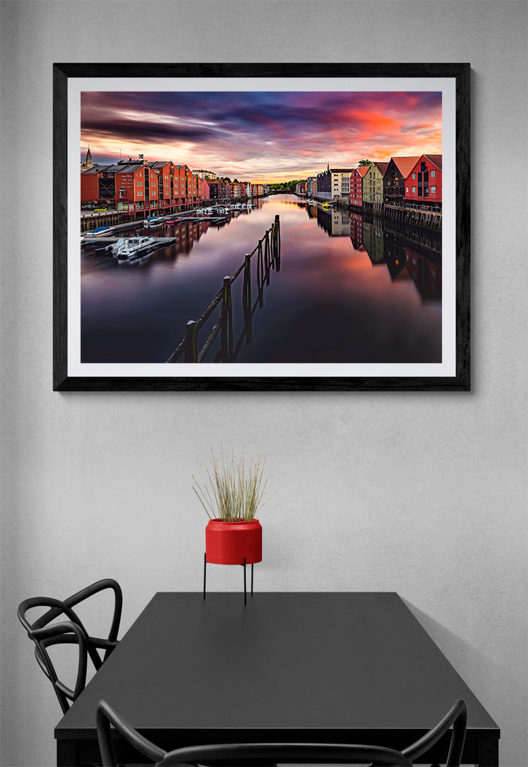 Trondheim from Bakke bru in August  (Limited Edition)