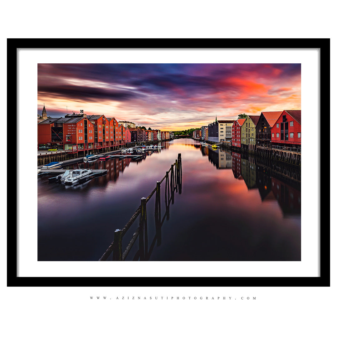 Trondheim from Bakke bru in August  (Limited Edition)