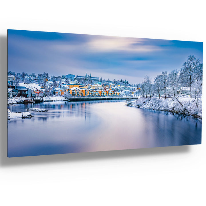 Vinteridyll i Trondheim: Gamle Bybro mot NTNU