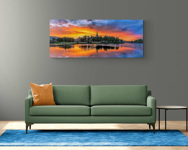 Beautiful Sunset over Nidarosdomen on Gallery Print (4 sizes) - AZIZ NASUTI ART GALLERY