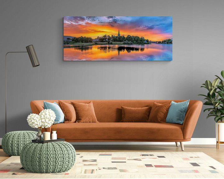Beautiful Sunset over Nidarosdomen on Gallery Print (4 sizes) - AZIZ NASUTI ART GALLERY