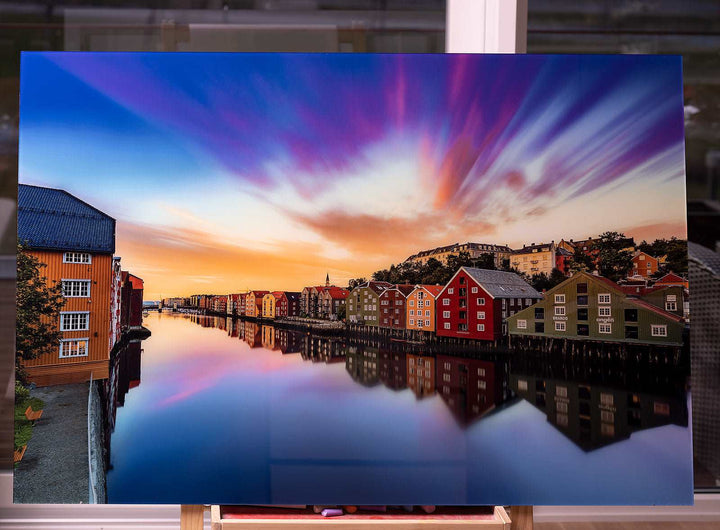 Dramatic Sunset Over Trondheim on Gallery Print quality (3 sizes) - AZIZ NASUTI ART GALLERY