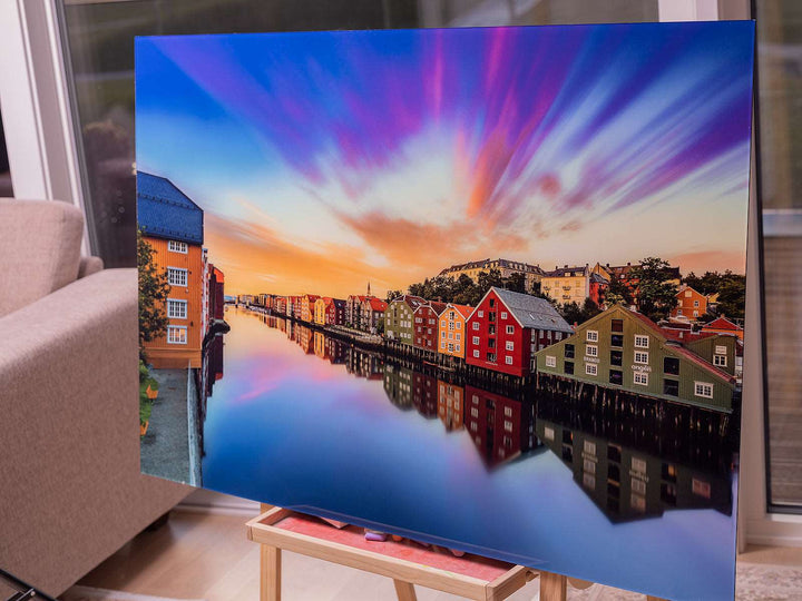 Dramatic Sunset Over Trondheim on Gallery Print quality (3 sizes) - AZIZ NASUTI ART GALLERY