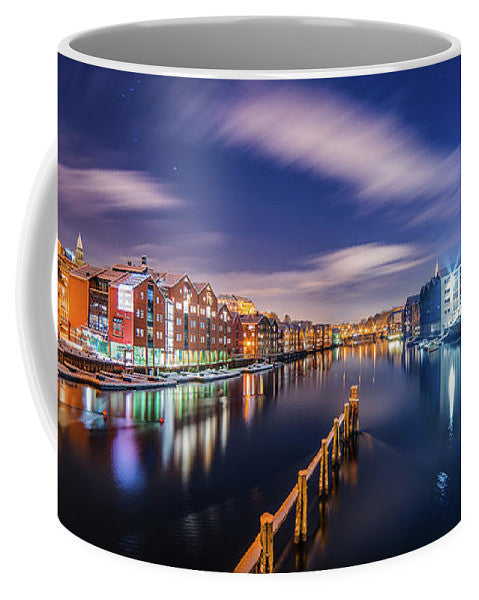When Orion looks at Trondheim (Coffee Mug) - AZIZ NASUTI ART GALLERY