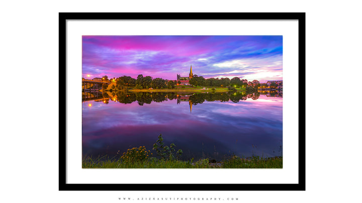 Nidarosdomen In  Beautiful Violet Sunset