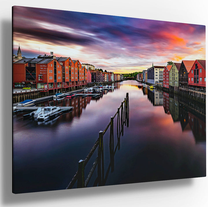 Trondheim from Bakke bru in August (Gallery print)