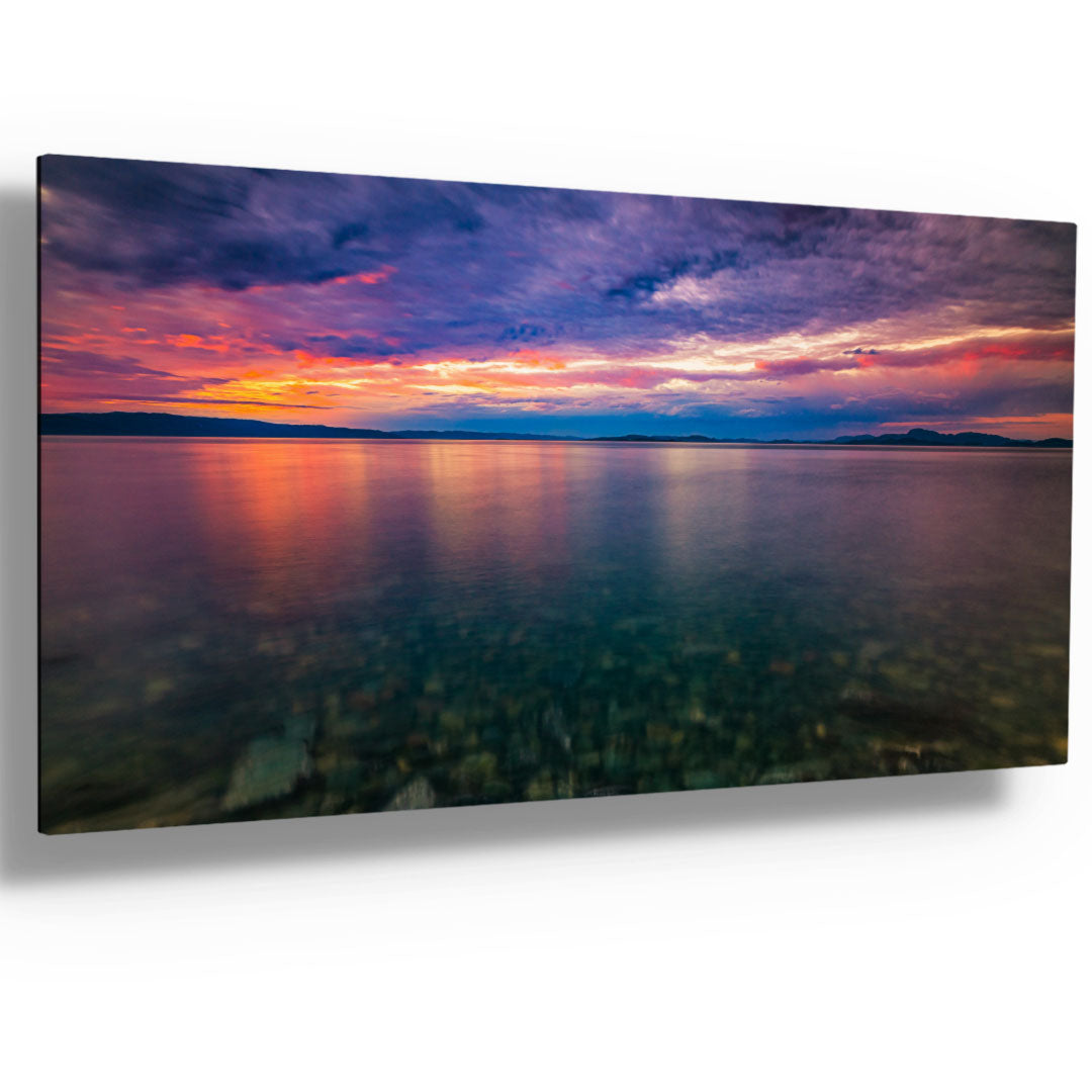 Sunset over the beautiful Trondheimsfjorden Panorama