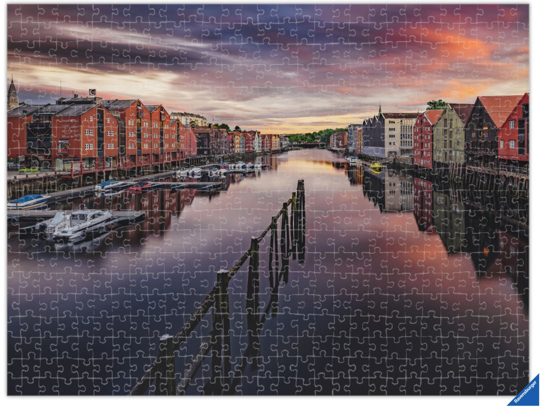 Trondheim Summer Night From Bakke Bru (Photo Puzzle) - AZIZ NASUTI ART GALLERY