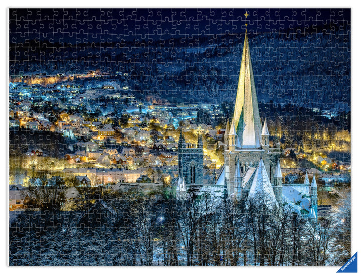 The beautiful Nidarosdomen in the Winter time (Photo Puzzle) - AZIZ NASUTI ART GALLERY