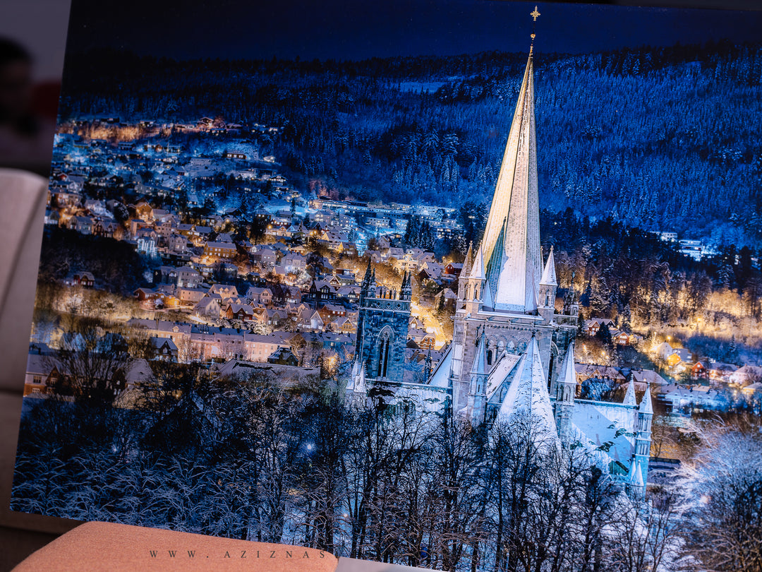 Nidarosdomen Vinterstemning 120X80cm - AZIZ NASUTI ART GALLERY