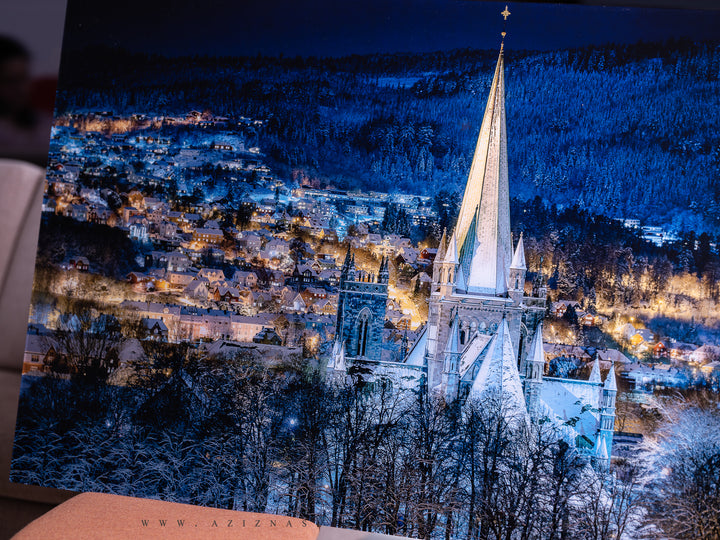 Nidarosdomen Vinterstemning 120X80cm - AZIZ NASUTI ART GALLERY