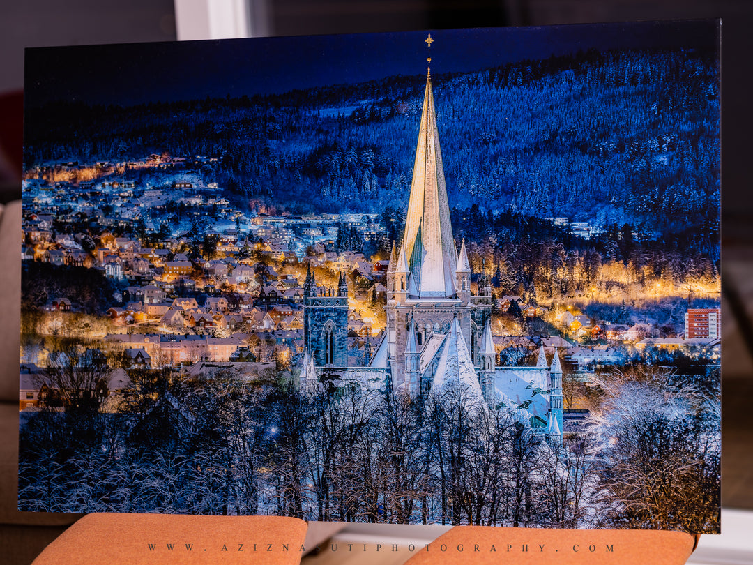 Nidarosdomen Vinterstemning 120X80cm - AZIZ NASUTI ART GALLERY