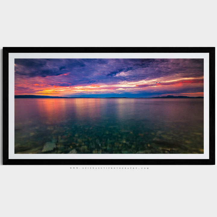 Sunset over the beautiful Trondheimsfjorden Panorama