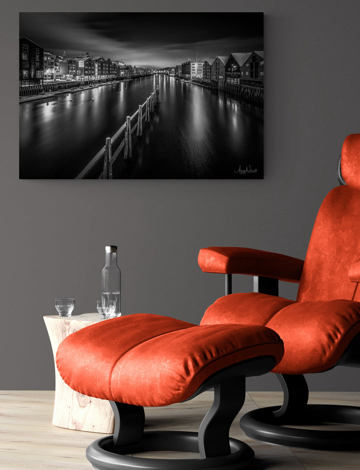 The Silver Night of Trondheim on Gallery Print quality (3 sizes) - AZIZ NASUTI ART GALLERY