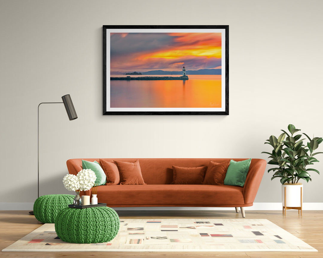 Warm Sunset Over Ladefyr and Munkholmen - AZIZ NASUTI ART GALLERY