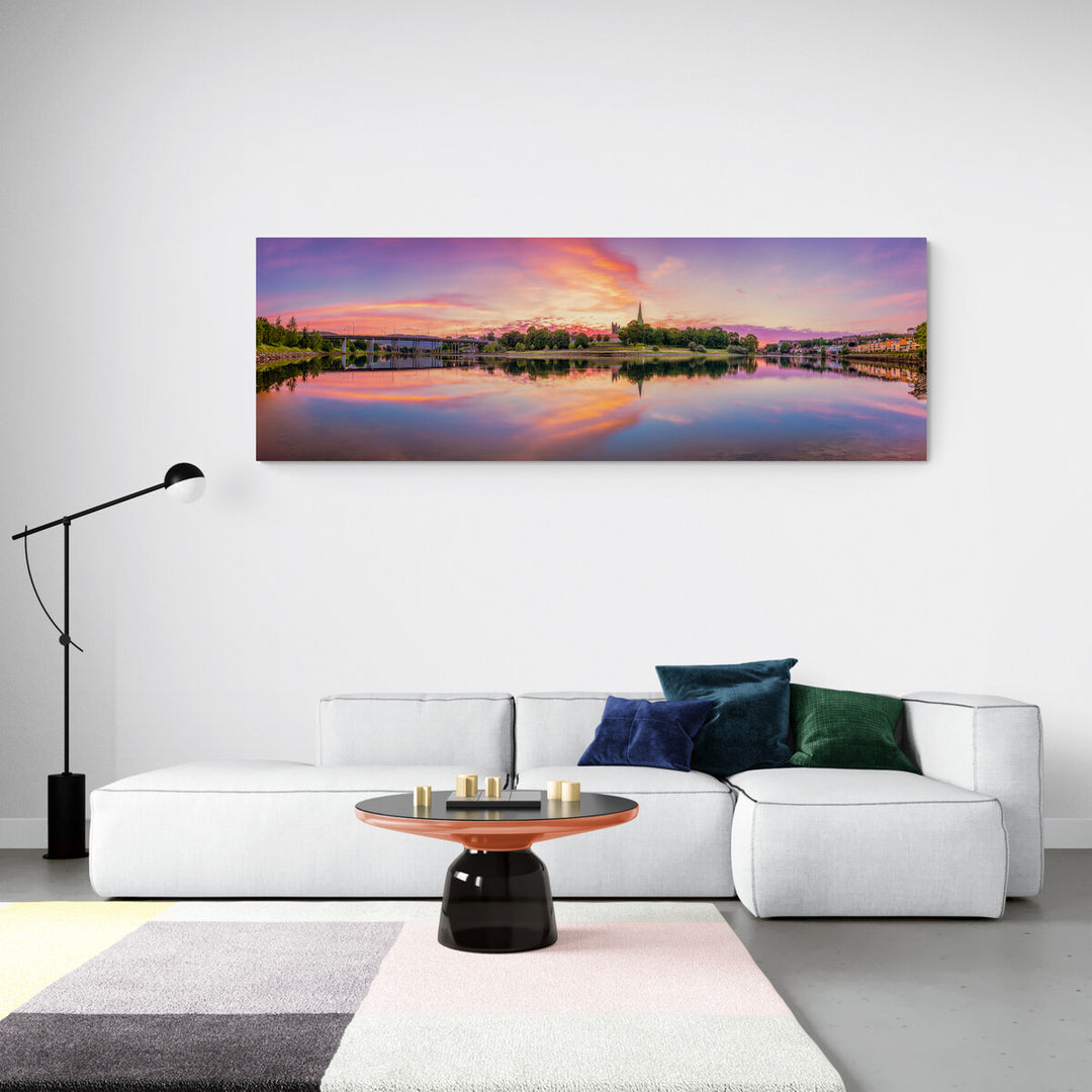 Fantastisk panorama over Nidelva, Nidarosdomen og Elgeseter bru