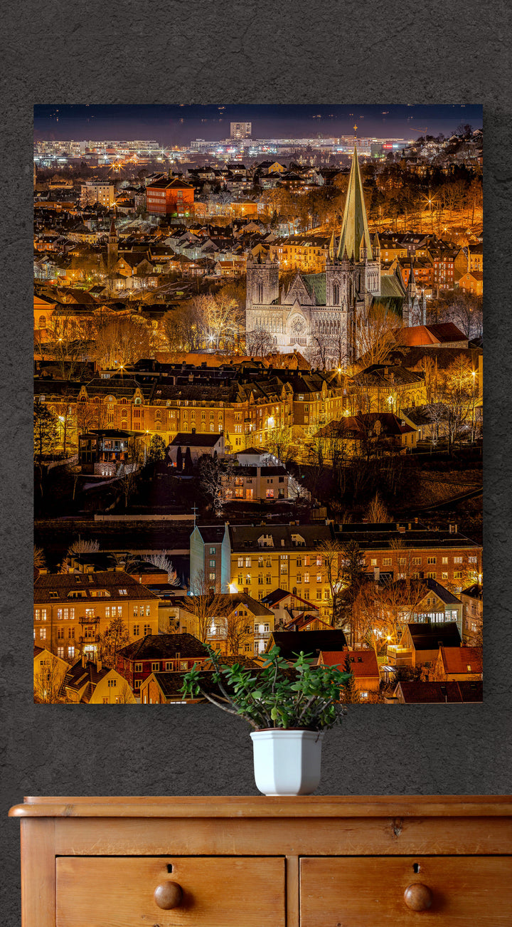Trondheim Golden Night And The Beautiful Nidarosdomen - AZIZ NASUTI ART GALLERY