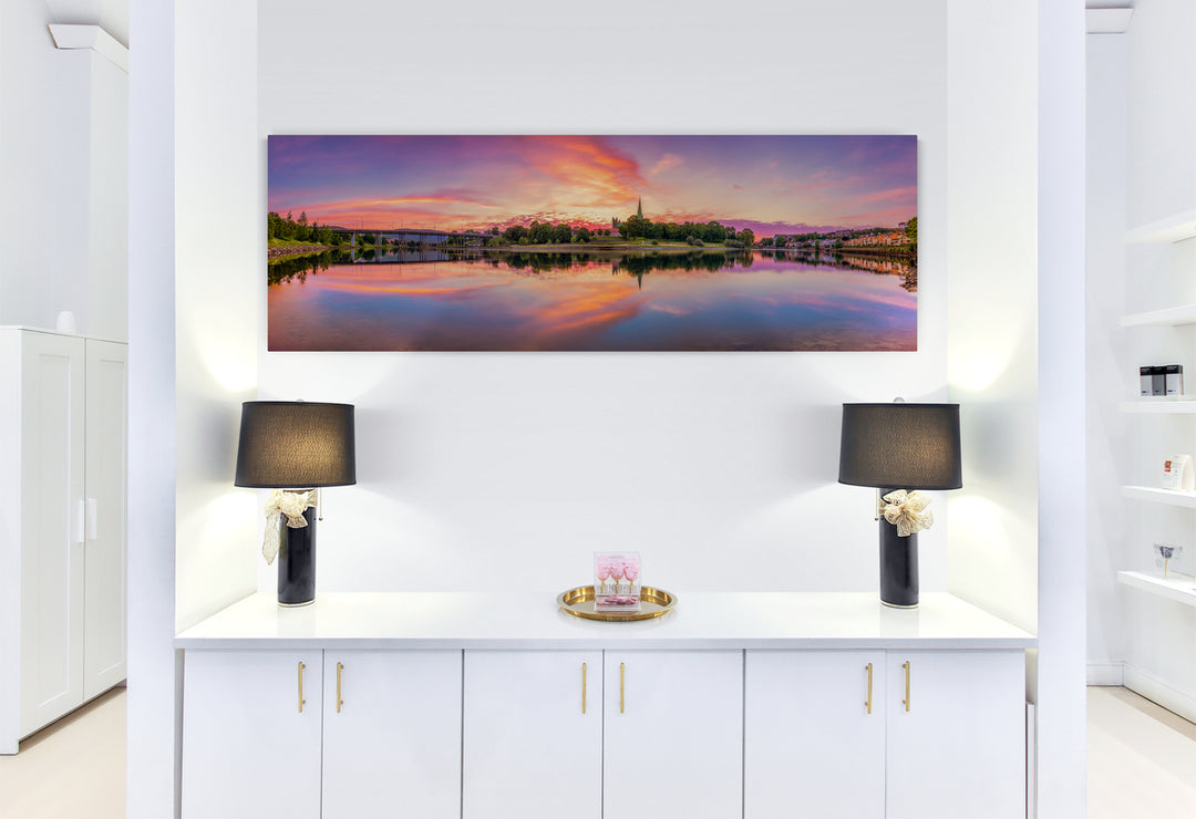Fantastisk panorama over Nidelva, Nidarosdomen og Elgeseter bru