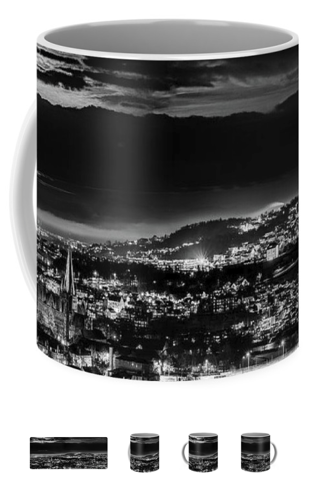 Trondheim in a dramatic atmosphere (Coffee Mug) - AZIZ NASUTI ART GALLERY