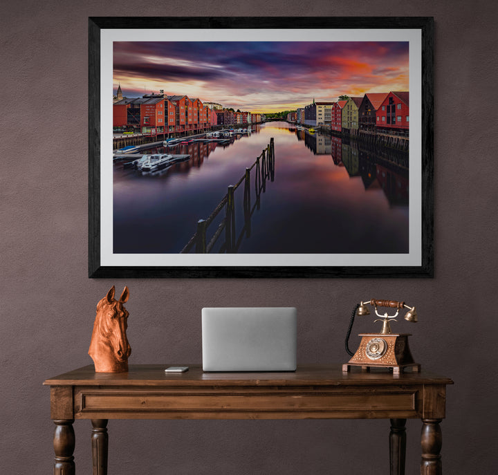 Trondheim from Bakke bru in August  (Limited Edition)