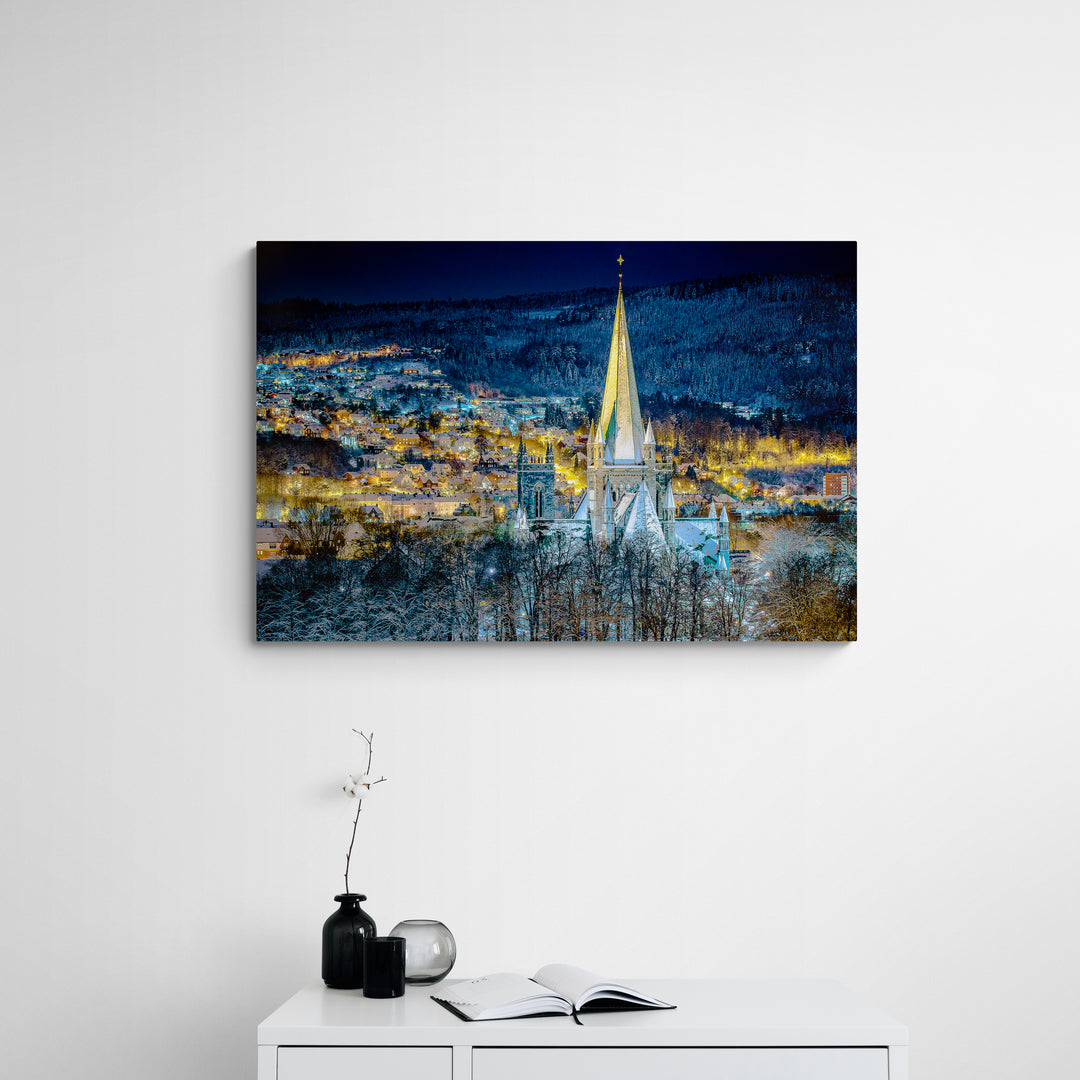 Nidarosdomen Vinterstemning (3 sizes on Gallery Print) - AZIZ NASUTI ART GALLERY