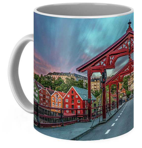 Amazing Sunset Over Gamlebybro And Bakklandet Trondheim(Coffee Mug) - AZIZ NASUTI ART GALLERY