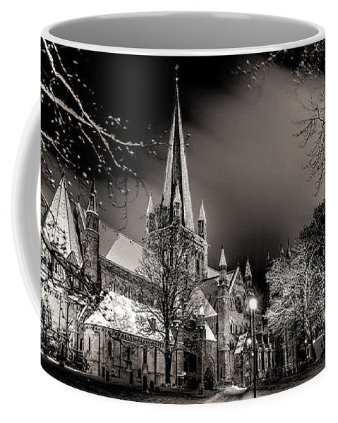 Nidarosdomen in Black and White (Coffee Mug) - AZIZ NASUTI ART GALLERY
