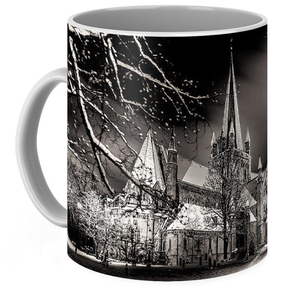 Nidarosdomen in Black and White (Coffee Mug) - AZIZ NASUTI ART GALLERY