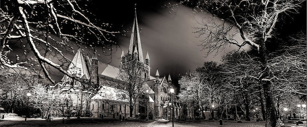 Nidarosdomen in Black and White (Coffee Mug) - AZIZ NASUTI ART GALLERY