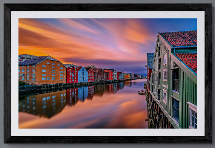 Trondheim Summer Mood 120X80cm with Art Glass (Limited Edition) - AZIZ NASUTI ART GALLERY
