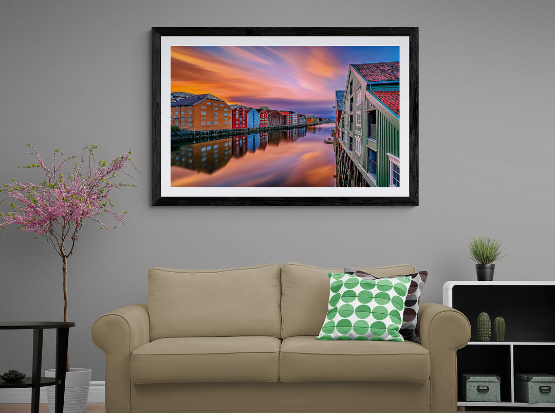 Trondheim Summer Mood 120X80cm with Art Glass (Limited Edition) - AZIZ NASUTI ART GALLERY