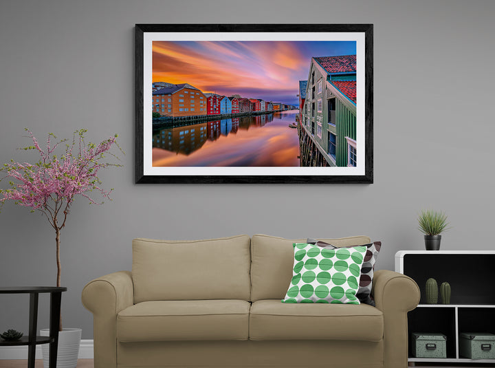 Trondheim Summer Mood 120X80cm with Art Glass (Limited Edition) - AZIZ NASUTI ART GALLERY