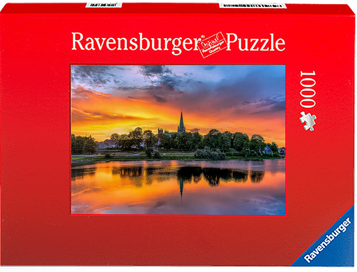 Sunset Over Nidarosdomen (Photo Puzzle) - AZIZ NASUTI ART GALLERY