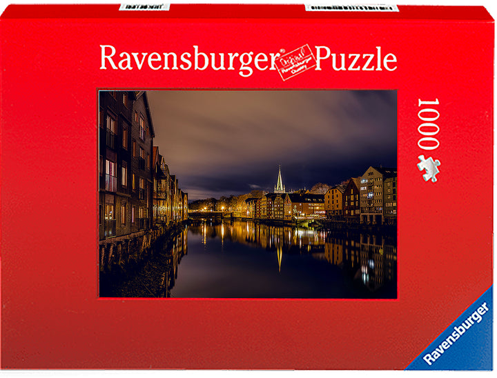 Trondheim Night (Photo Puzzle) - AZIZ NASUTI ART GALLERY