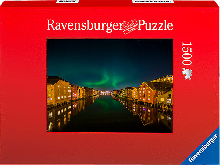 Nordlys or Northern light over Trondheim (Photo Puzzle) - AZIZ NASUTI ART GALLERY