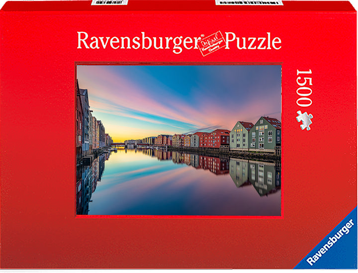 Trondheim Midnight Sunset In The Summer Time (Photo Puzzle) - AZIZ NASUTI ART GALLERY