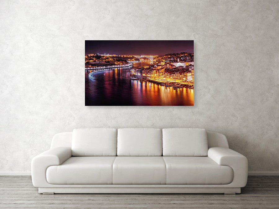 The Beautiful Porto In The Night - AZIZ NASUTI ART GALLERY