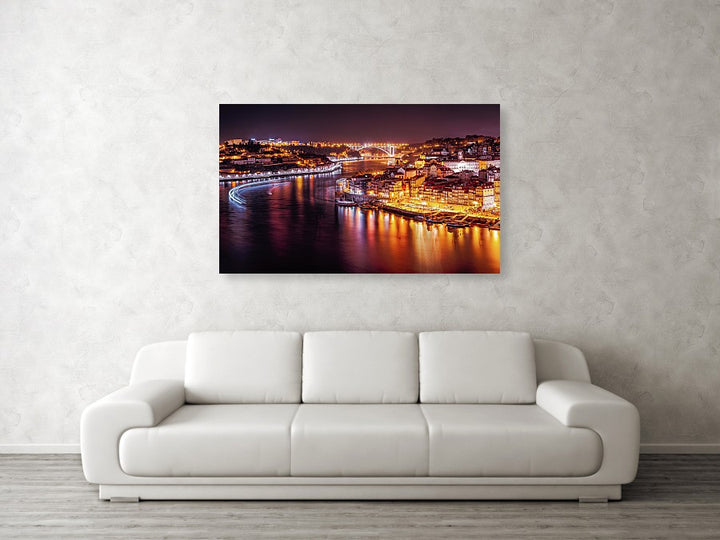 The Beautiful Porto In The Night - AZIZ NASUTI ART GALLERY