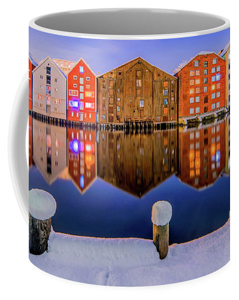 Trondheim Night Winter Mood (Coffee Mug) - AZIZ NASUTI ART GALLERY