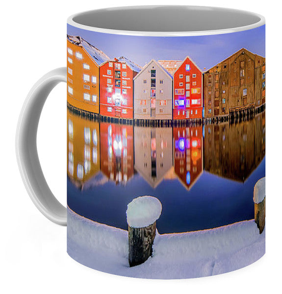 Trondheim Night Winter Mood (Coffee Mug) - AZIZ NASUTI ART GALLERY