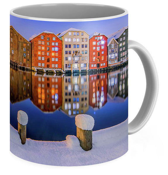 Trondheim Night Winter Mood (Coffee Mug) - AZIZ NASUTI ART GALLERY