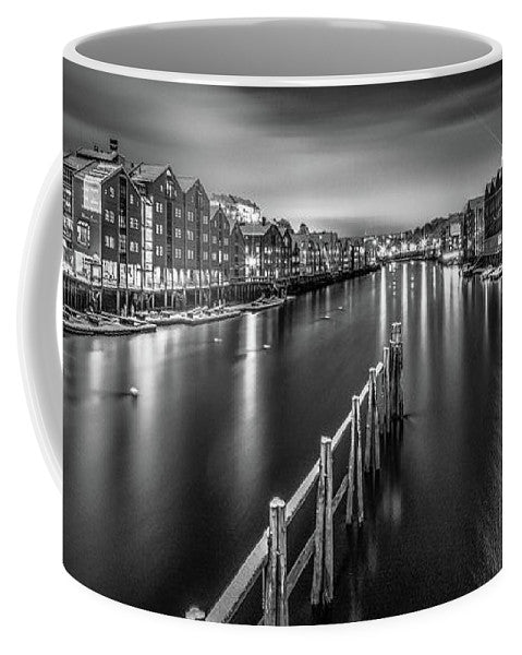 Trondheim Night From Bakke Bru (Coffee Mug) - AZIZ NASUTI ART GALLERY