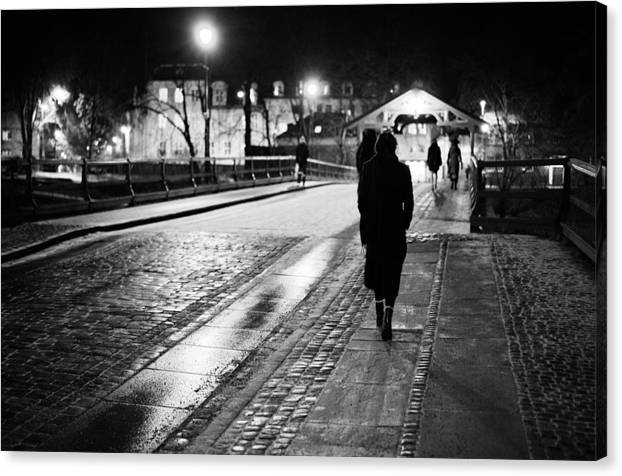 Trondheim Night over Gamle bybro - AZIZ NASUTI ART GALLERY
