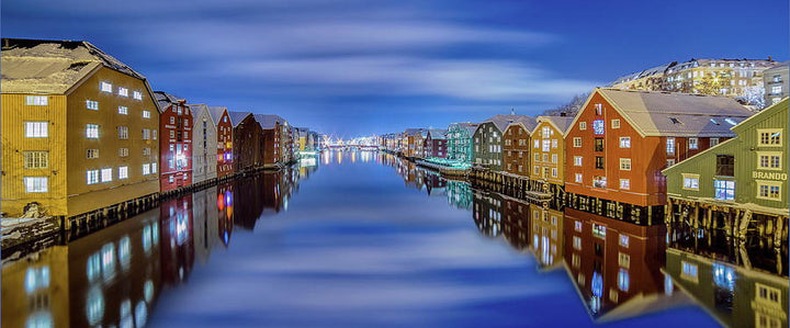 Trondheim Silky Winter Night (Coffee Mug) - AZIZ NASUTI ART GALLERY