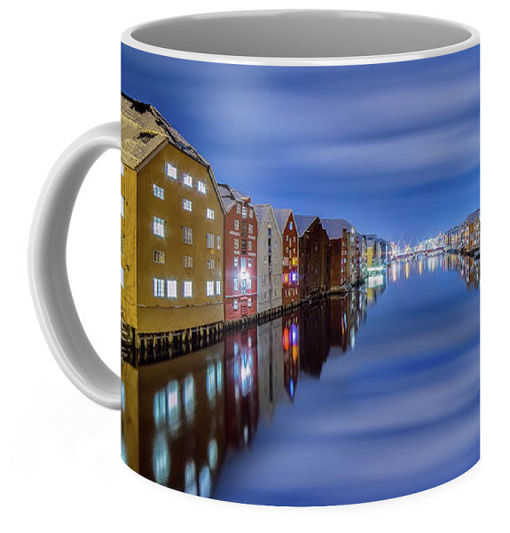 Trondheim Silky Winter Night (Coffee Mug) - AZIZ NASUTI ART GALLERY